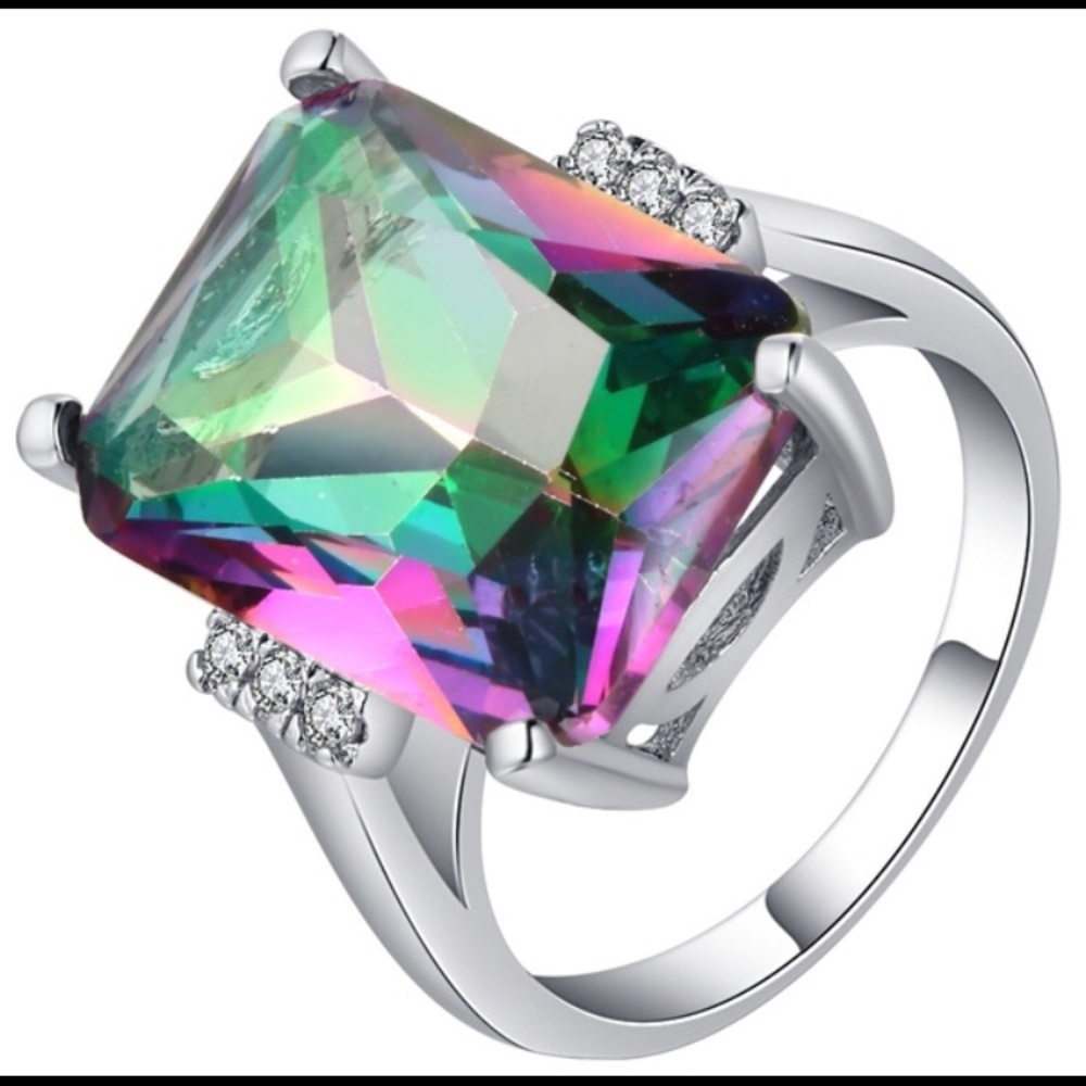 💥$25💥  NIB Mystic Topaz w/Diamonds 16+TCW